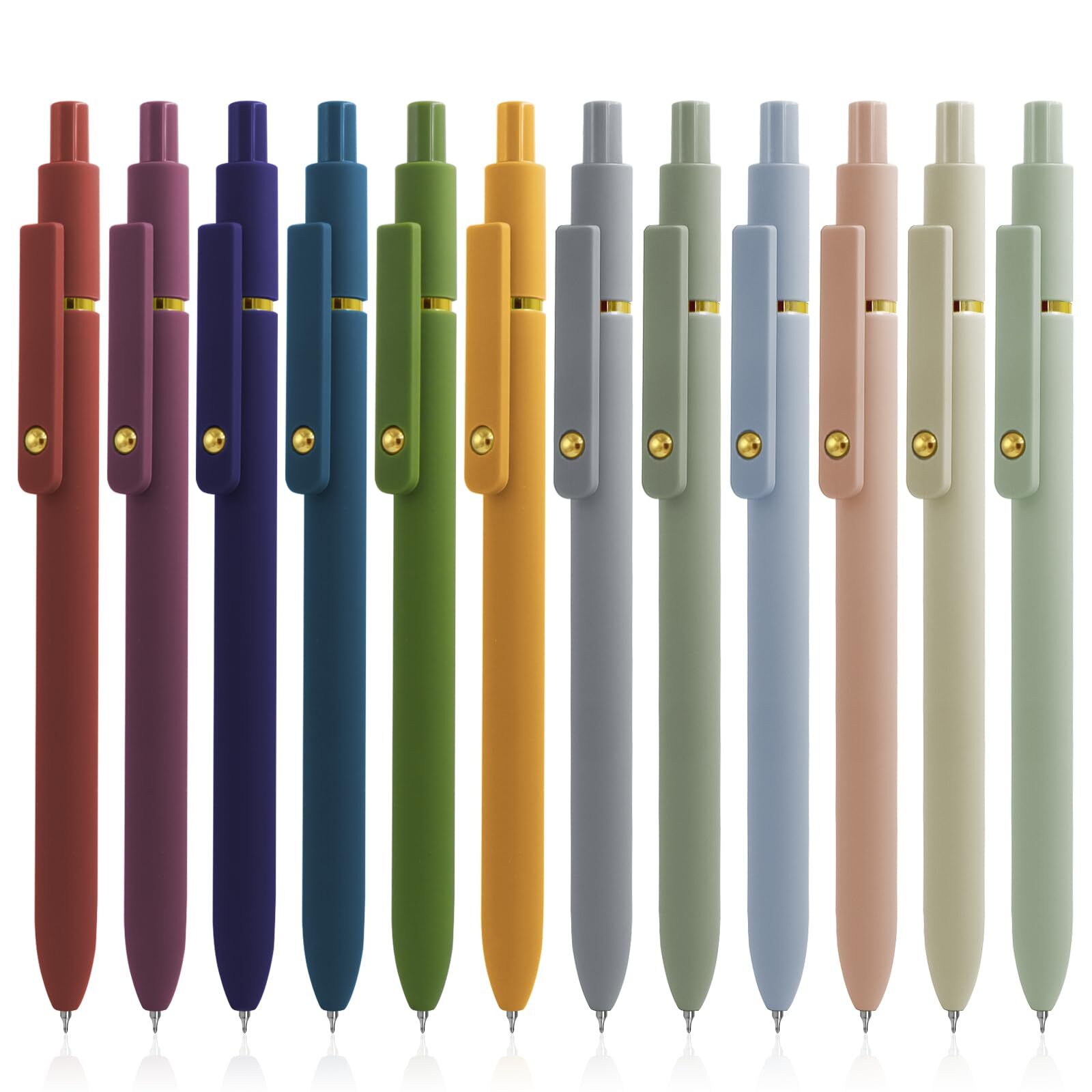 Gel Pens, 12 Pcs Black Ink Pens for Women, 0.5mm Fine Point Smooth Writing Pe...-image