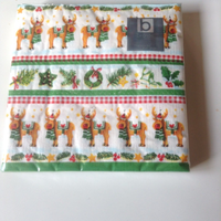 20 Servietten Broste Copenhagen Weihnachten Rentiere Mistelzweig 33X33Cm