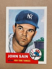 John Sain ~ 1991 Topps Archives Ultimate '53 Set #119  New York Yankees -