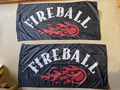 2X Fireball Whiskey Flag Length 59 inches / 150 cm Height 28.5 inches / 73cm