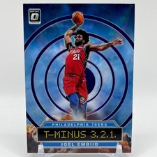 Joel Embiid 2019 Donruss Optic T-Minus 3, 2, 1 Holo #1 Philadelphia 76ers