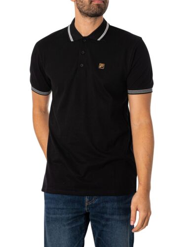 Fila Men's Soren Polo Shirt, Black - Picture 1 of 5