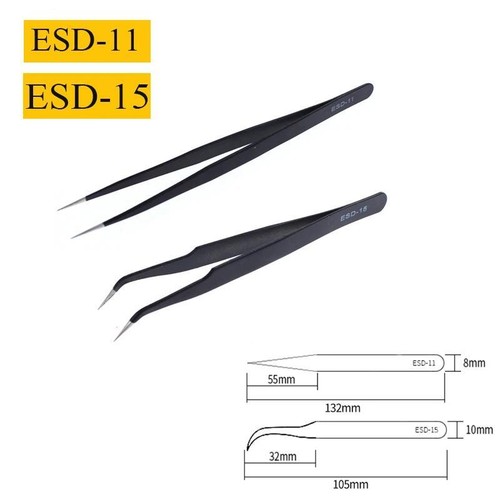 2/6-teiliges Präzisions-Pinzetten-Set ESD antistatisch Edelstahl-Werkzeugset - Bild 27 von 27