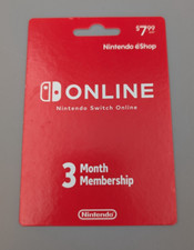 Nintendo Switch Online 3 Month Individual Membership Download Code Only