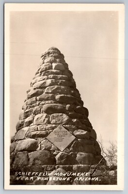 RPPC Ed Sheffelin Monument Miner Tombstone AZ C1930's Postcard R25