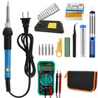 60W Soldering Iron Kit Lcd Welding Gun Tool Desoldering Pump Solder Station Wire
