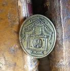 Italian bronze seal called thumb mourning pattern circa 1700