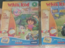 Lot of 2 VTech Whiz Kid Learning System Games Dora Bob the Builder NEW