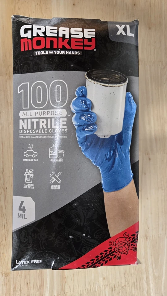 Guantes Desechables XL Nitrilo Todo Uso, Sin Látex 4 MIL 8 Cajas Foto 4 de 4