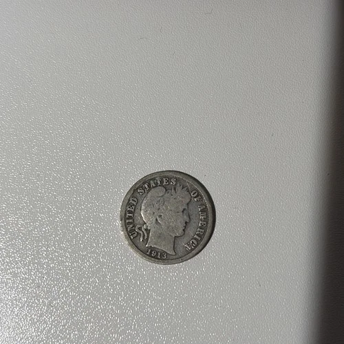 1913 P Barber Dime - 90% Silver - FREE SHIPPING (US535)