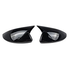 2x Spiegelkappen Gehäuse Glanz Schwarz Für Audi A6 A7 A8 17-25 Ohne Side Assist