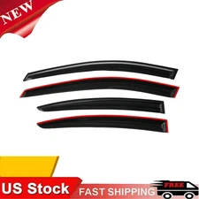 Rain Guards Fits Chevy Cruze 11-15 Out-Channel Tape-on Mugen Style Black 4pcs