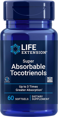 Super Absorbable Tocotrienols, Vitamin E as D-Alpha Tocopherol, Mixed Tocotrieno