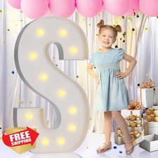 imprsv 4FT Marquee Letter S Light Up Party Wedding Decor