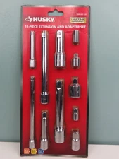 Husky 1/4 in., 3/8" & 1/2" Drive SAE and MM Extension and Adapter Set (11-Piece)