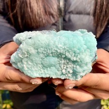 Piedra de cristal de vena azul transparente natural 356G especímenes minerales raros China