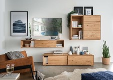 Wohnwand Anbauwand II Massivholz Eiche Wildeiche geölt NEU OVP!!!!