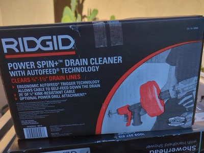 #ad #ad Ridgid Power Spin Hybrid Drain Cleaner 1 4 in X 25 ft W Autofeed Model 57043 $40.23