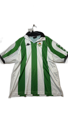 Kappa Real Betis Green 98/99 Striped Jersey Football Vintage XL Mens Football