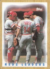 1987 Topps #281 Reds Leaders, VG (bend)