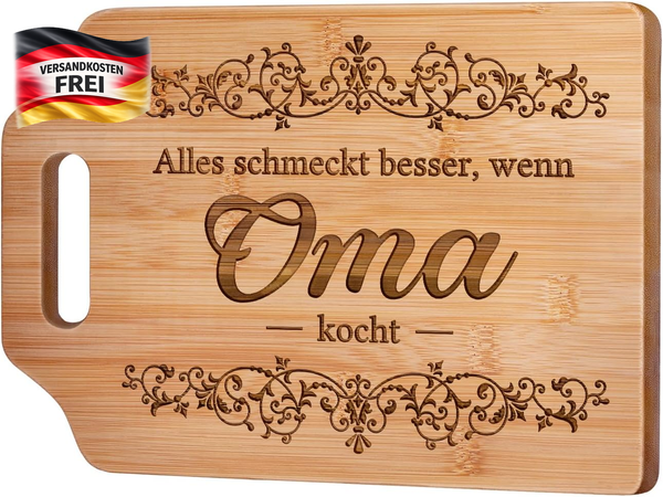 Graviertes Bambus Schneidebrett FüR MäNner 50 Geburtstagsgeschenk Personalisiert-image