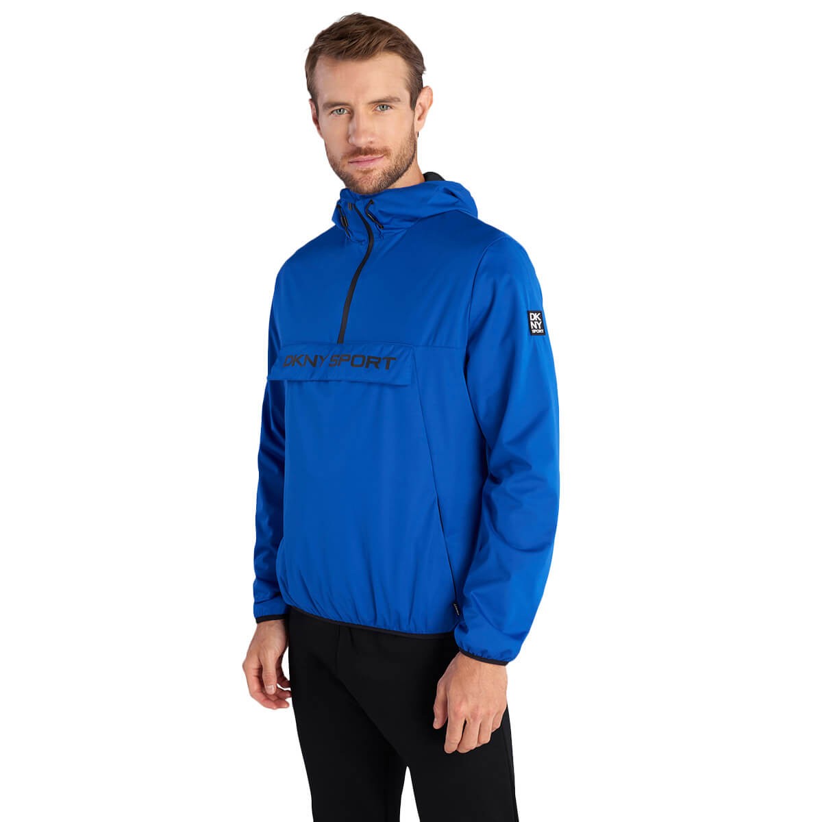 DKNY Mens Downwind 1/4 Zip Jacket - Electric Blue - L