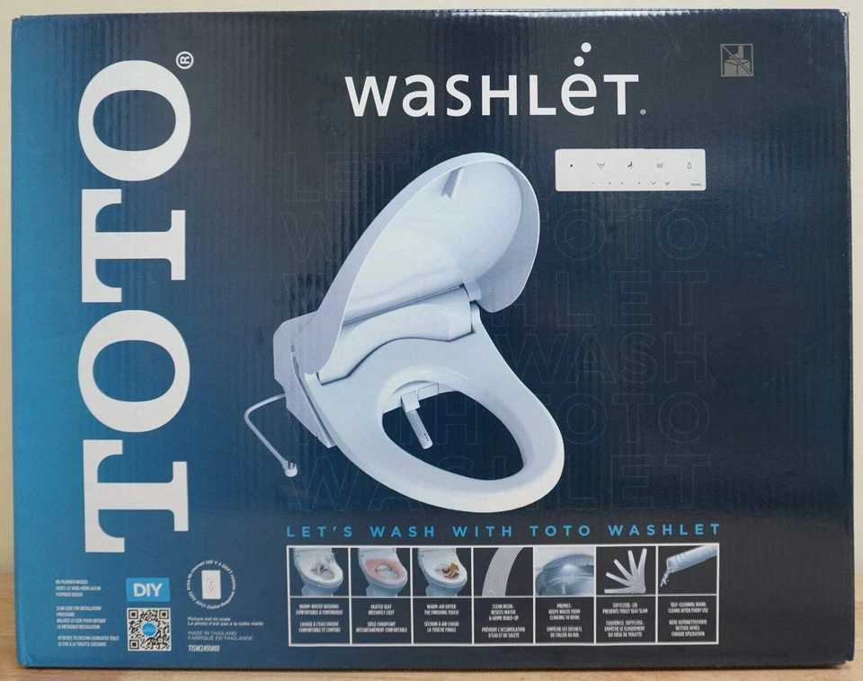 TOTO T1SW2491#01 Washlet Elongated Bidet Toilet Seat with Remote Control - Image 2 of 3