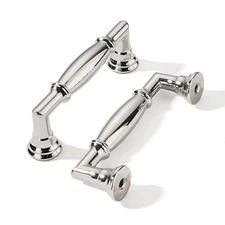 5 Pack 3 Inch 76mm Polished Nickel Cabinet Pulls, Heavy Duty Solid Handles