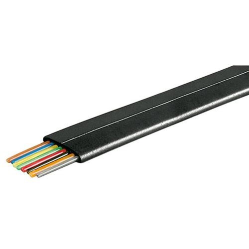 Wentronic TEL TAE-F 600 Cavo Telefonico Piatto - Connettori TAE-F E RJ11 6/4 - Lunghezza 6 Metri - Nero