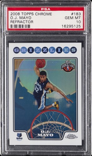 O.J. Mayo [Refractor] #183 2008 Topps Chrome card