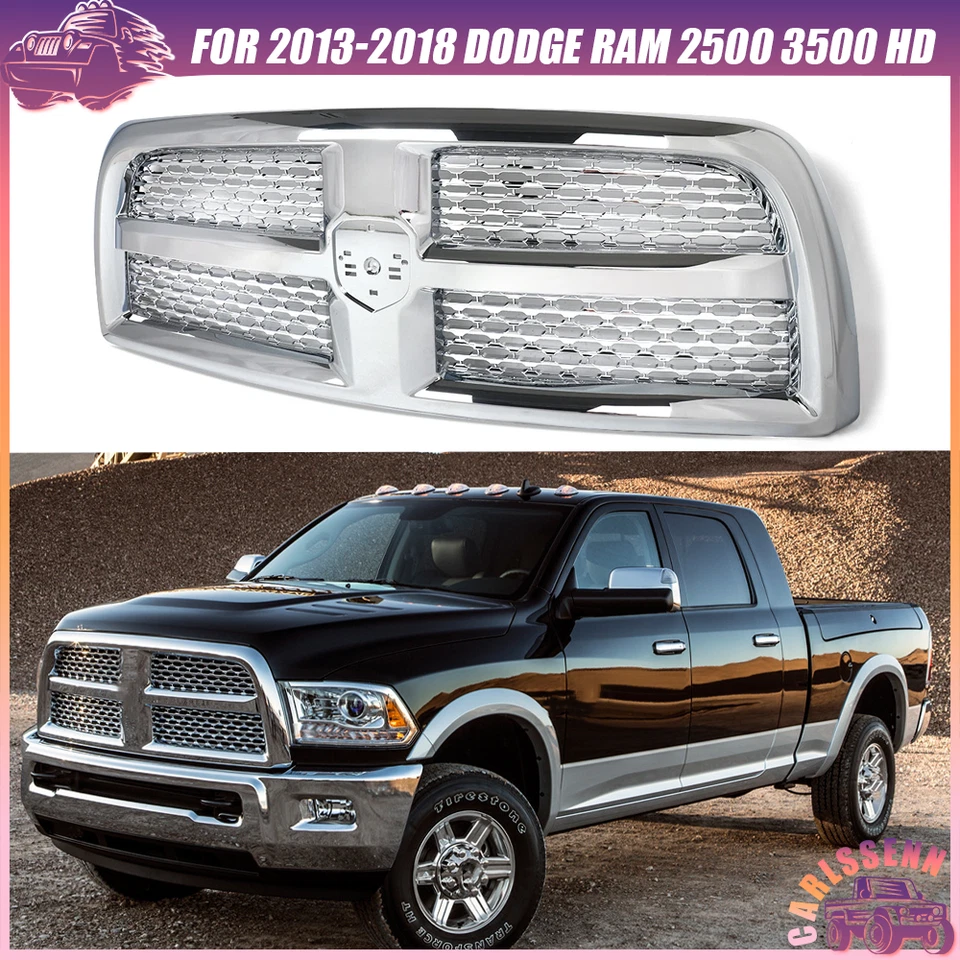 New Front Bumper Upper Grille Assembly For 2013-2018 Dodge Ram 2500 3500 4500 HD Foto 2 de 4