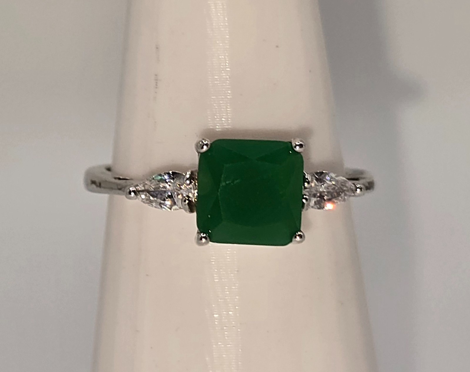 Bomb Party Ring Size 11 RBP3887 Can't Deny The Glam - Lab Grown Green Jade!