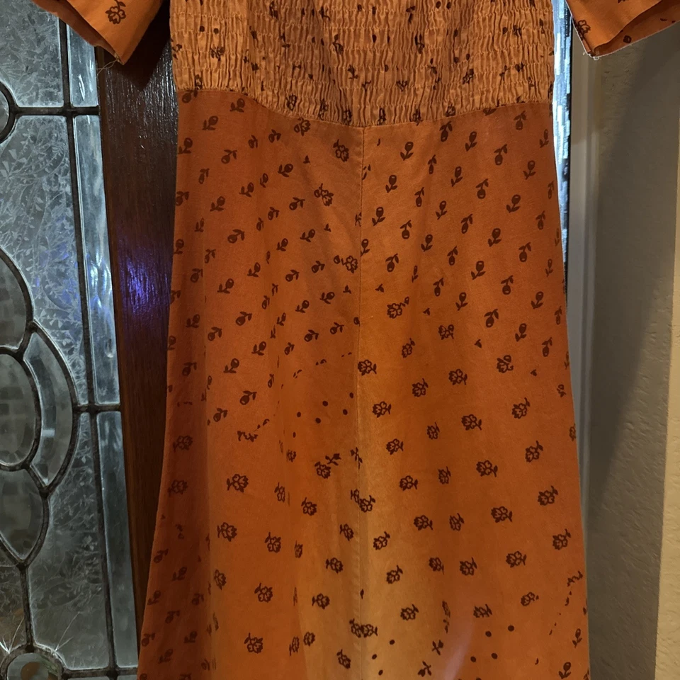 Vtg 70’s JC Penney Dress Boho Prairie Country Cottage 1970s Cotton Excellent 11 - Image 4 of 4