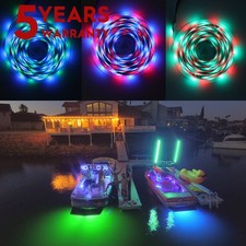 16.4Ft 300Led Pontoon Boat Docking Light RGB Color Marine Boat Light 12V US