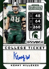 2020 Panini Contenders Draft Picks Kenny Willekes Card #227 Auto