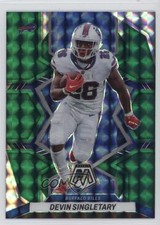 2022 Panini Mosaic Green Mosaic Prizm Devin Singletary #24 11ur