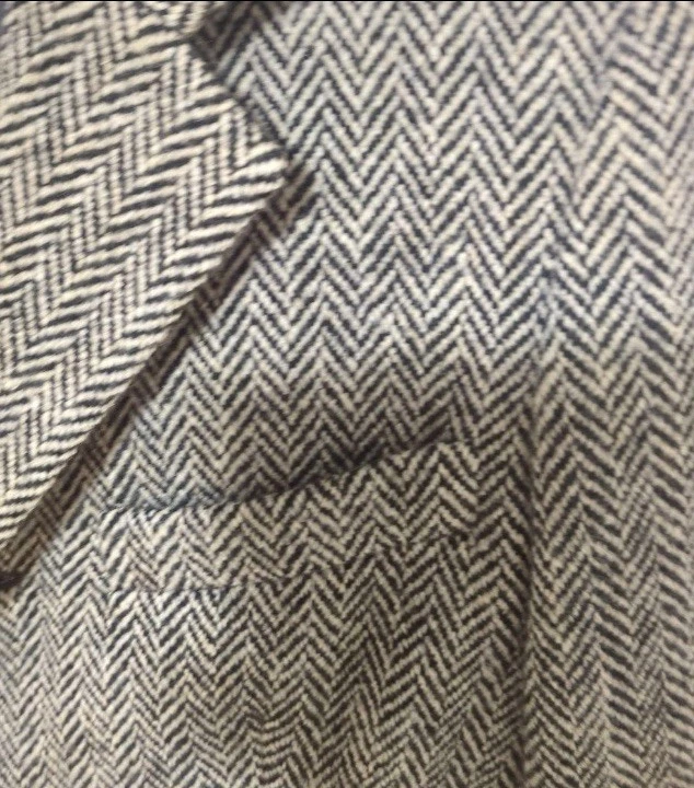 Chaqueta a medida Ralph Lauren espiga lana-cachemira talla S, gris, hecha en Japón Foto 3 de 4