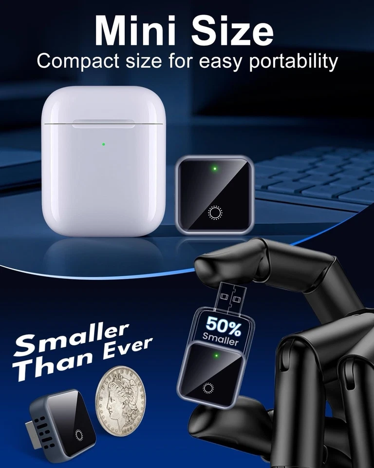 Wireless CarPlay Adapter 2025 Apple iPhone iOS 10+ USB-C & A - Image 3 of 4