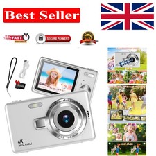 44MP Pocket-Size Vlogging Camera with Anti-Shake & Easy Controls for Students