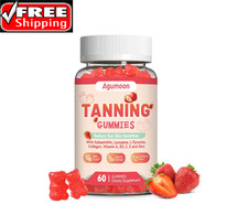 Tanning Gummies for Women and Men, Self Tan Supplement with Beta Carotene, Lycop