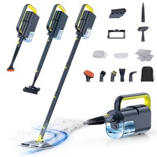 10-in-1 Steam Mop with Detachable Handheld Steamer, 350ml Tank, 10s Heat-Up, ...