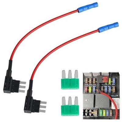 Add-a-Circuit Fuse Tap Adapter, 2 Pack 12V Blade Fuse Holder with 2 Model: 30A
