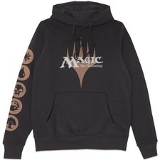 Image of Official Magic: The Gathering Planeswalker Logo Sepia Black Adults Hoodie Black
