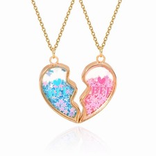 Best Friend Necklace Gifts Matching Locket Heart BFF Friendship Necklace for ...