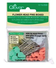 Clover Flower Head Pins Size 32 - 2in 100ct 4 colors