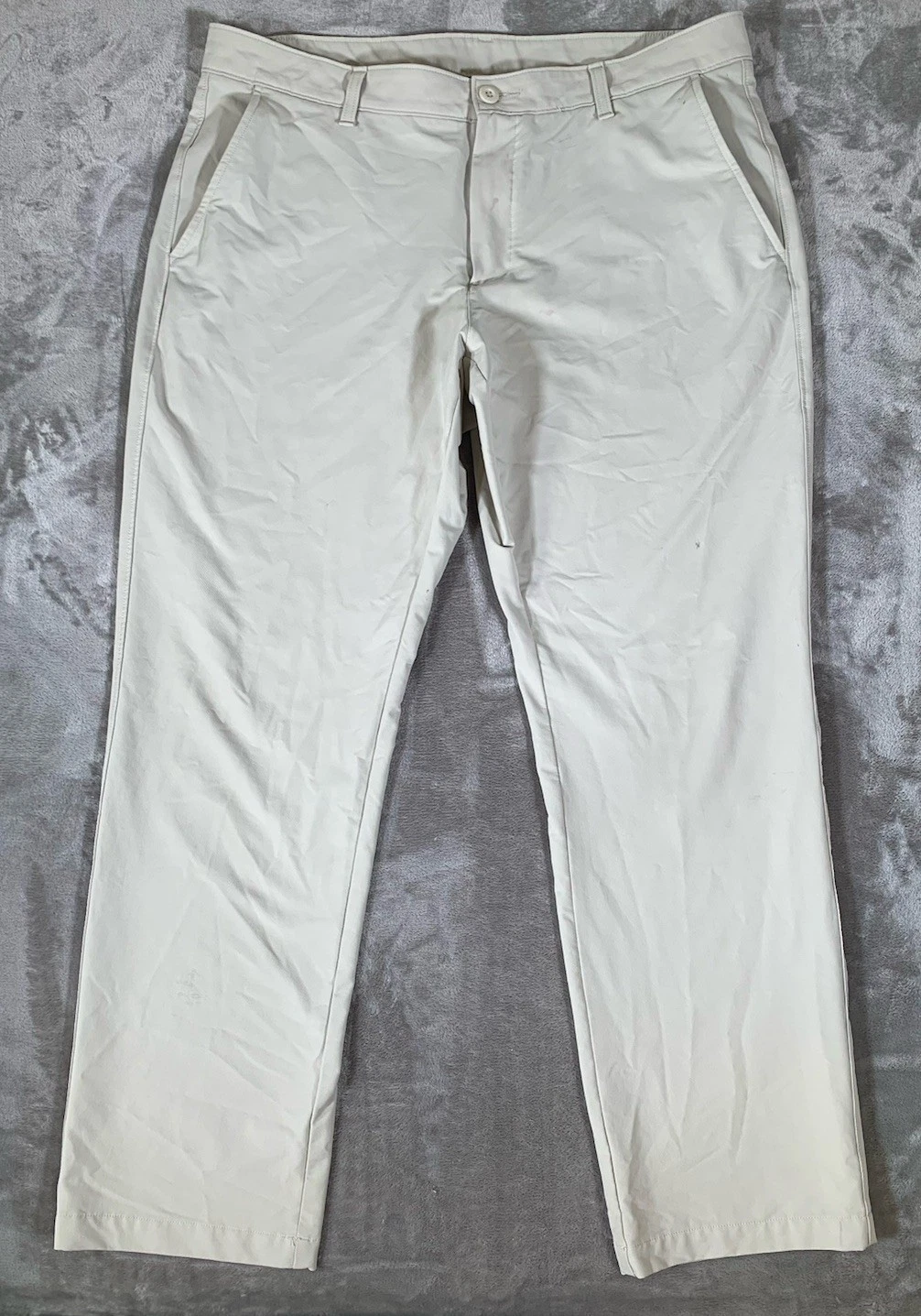 Under Armour Chino Pants Mens 38x32 Tan Khaki Golf Performance Stretch