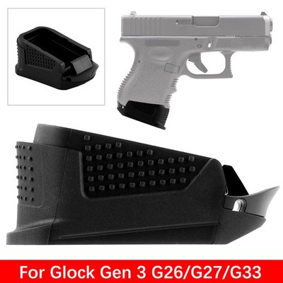 Fits Glock 26 33 27 Gen 3 +1/+2 rd Mag azine Base Plate Finger