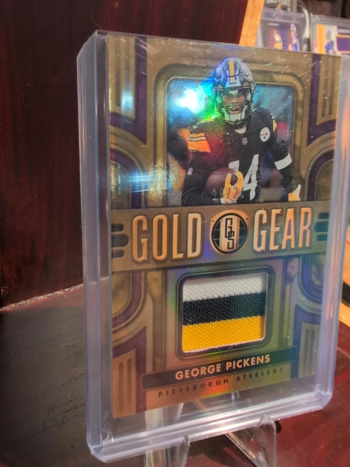 Panini Gold Standard George Pickens GG-GP Gold Gear 3 color patch!  /24 - Image 3 of 4