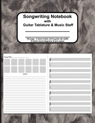 Guitar Tab Books | Guitar Songwriting Book with Guitar Tablature & Music Staff :