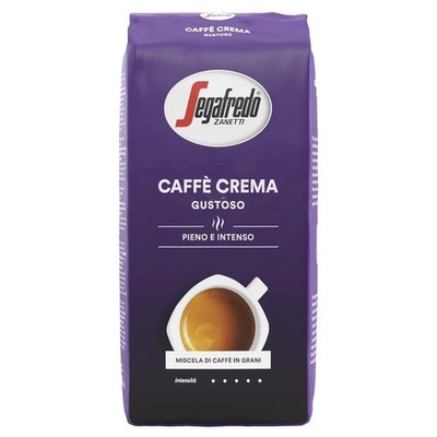 Segafredo Caffè Crema Gustoso, ganze Kaffeebohnen, kräftig, Arabica Robusta, 1kg